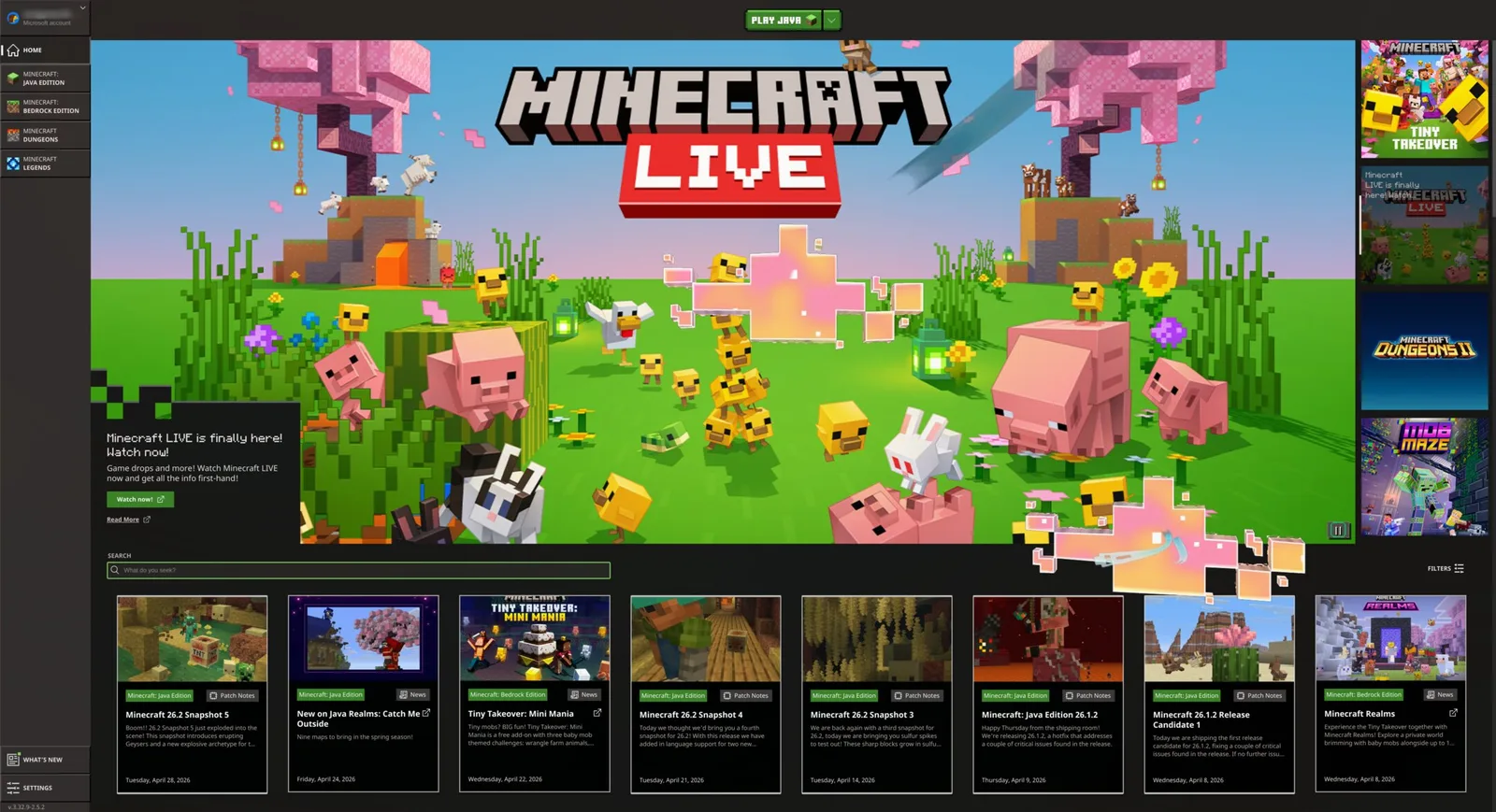 Minecraft تعمل على Omarchy