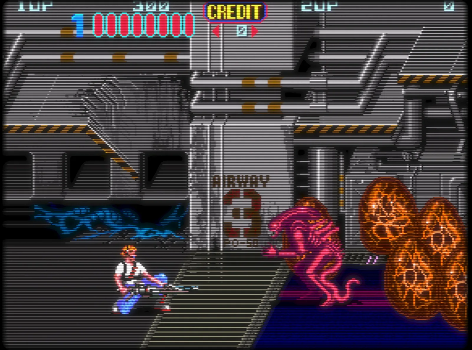 لعبة أركيد كلاسيكية تعمل بتأثير CRT في RetroArch